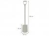 Gartenspaten Rundblatt Metallstiel Feldspaten Rund Schaufel Grabspaten 120cm Spaten