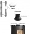 Ofenrohr Kaminrohr Rauchrohr Senotherm Blech 2mm Schwarz - Reduzierung 130/120
