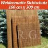 Weidenmatte Sichtschutz Rollzaun 160 cm x 300 cm