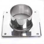Grundplatte aus Edelstahl zum Schornsteinaufsatz 200mm