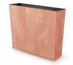 Blumenkasten Geländerkasten Blumentopf Beton Tower - 58cm mit Ablauf Terrakotta
