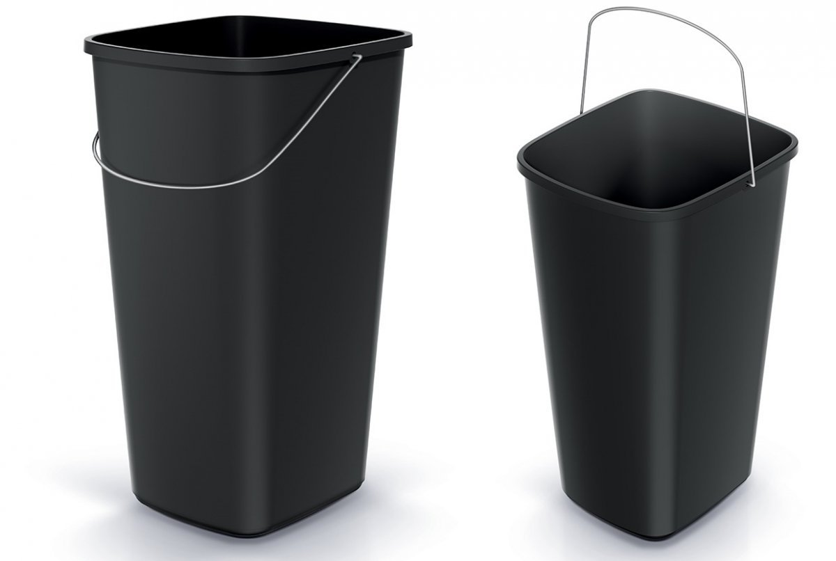 rgshop  Mülleimer Müllbehälter Abfalleimer Biomülleimer 25L Schwingeimer -  schwarz (ohne Deckel)