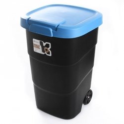 Gartenabfallbehälter Gartentonne Mülltonne Mülleimer 95L - Blau