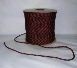 Polypropylen Seil PP schwimmfähig Polypropylenseil -  schwarz-rot,  6mm, 100m