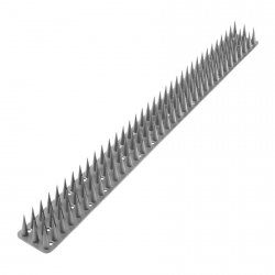 6x Vogelabwehr Spikes Kunststoff 3cm Tierabwehr Taubenspikes Vogelschutz 50cm - Grau