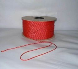 Polypropylen Seil PP schwimmfähig Polypropylenseil - rot-weiß,  3mm, 50m