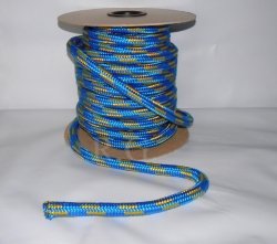 Polypropylen Seil PP schwimmfähig Polypropylenseil - blau-gelb,  4mm, 10m