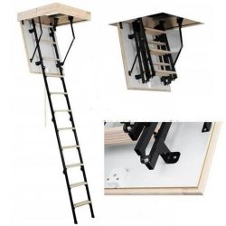 Bodentreppe Speichertreppe Dachbodentreppe U=1,22 W/m2K Termo Metall - 80 x 60