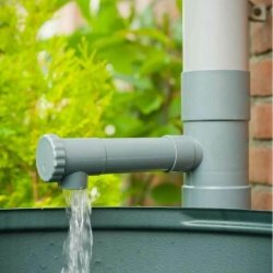 Regensammler Wassersammler Fallrohfilter Regenauffänger 80mm in Grau Wasserdieb