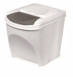 Mülleimer Abfalleimer Mülltrennsystem 25L Box Weiß