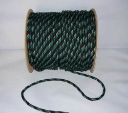 Polypropylen Seil PP schwimmfähig Polypropylenseil -  schwarz-grün-weiß,  12mm, 180m