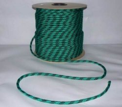 Polypropylen Seil PP schwimmfähig Polypropylenseil -  grün-schwarz,  12mm, 15m