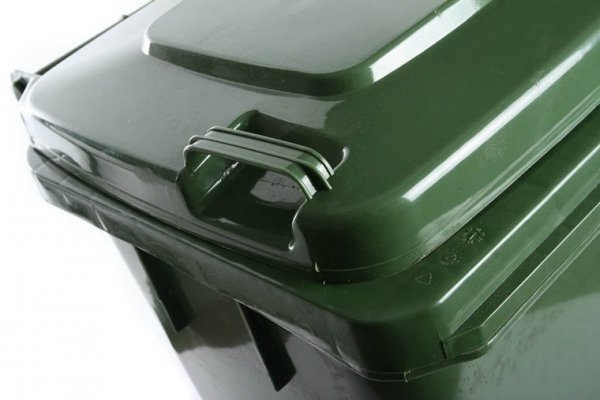 Mülltonne Müllbehälter Behälter  mit Deckel 2 Rad - 120L Braun