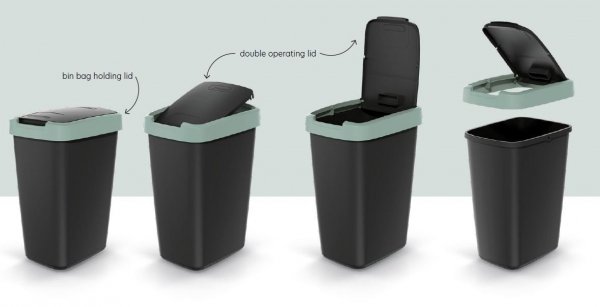 Mülleimer Müllbehälter Abfalleimer Biomülleimer 25L Schwingeimer - Grün