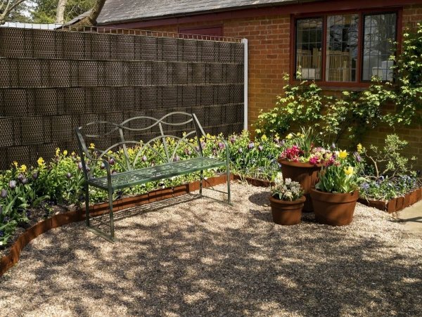 Sichtschutzstreifen Sichtschutz Rattan mit Clips 19x255cm - Grau