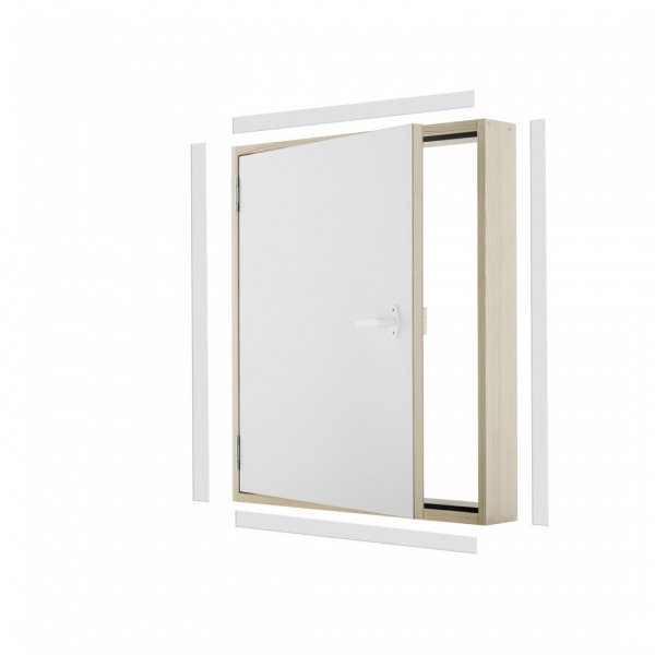 Kniestocktür Holz mit Wärmedämmung Abseitentür TERMO U=1,22 W/m2K - 80x55