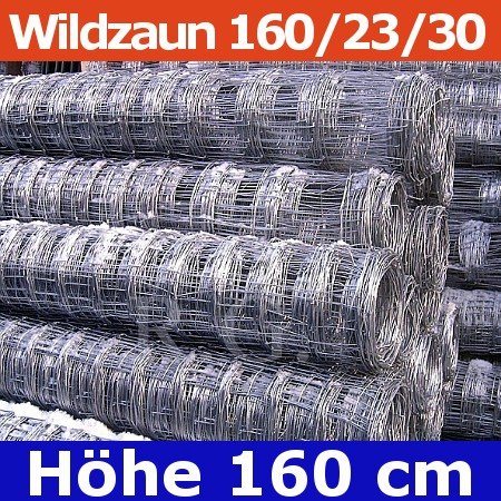 Wildzaun Forstzaun Weidezaun 160/23/30 50 Meter
