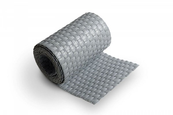 Sichtschutzstreifen Sichtschutz Rattan mit Clips 19x255cm - Grau