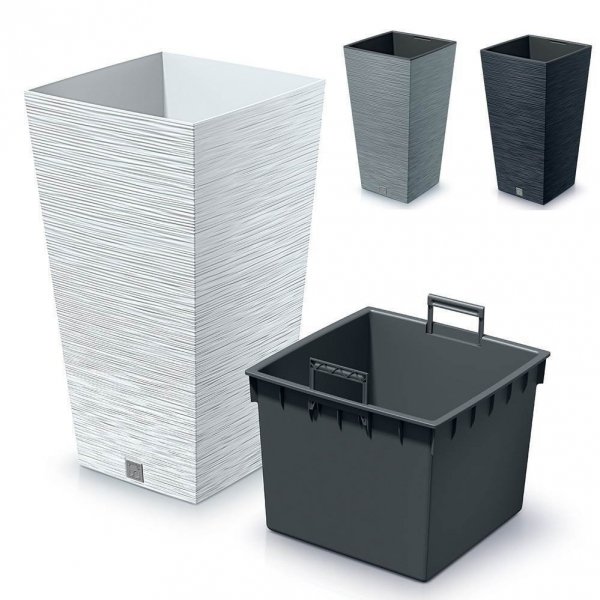  Blumentopf Blumenkübel Pflanztopf Pflanzkübel Einsatz -  Furu Square 75cm Grau