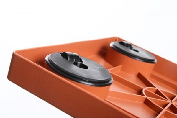 Blumenuntersetzer Rolluntersetzer - Quadrat mit Rand 450 Terracotta