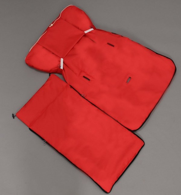 Holzschlitten mit Rückenlehne Winterfußsack 108cm Dunkelblau