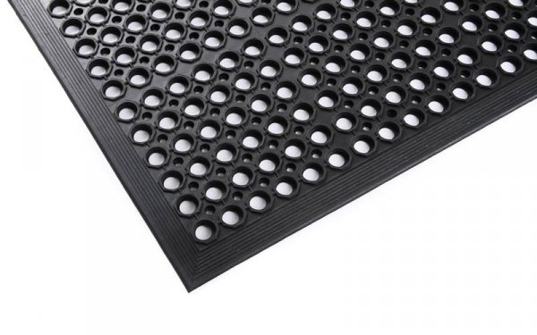 Gummimatte Schmutzfangmatte Ringmatte Wabenmatten -  40x60cm mit Rand