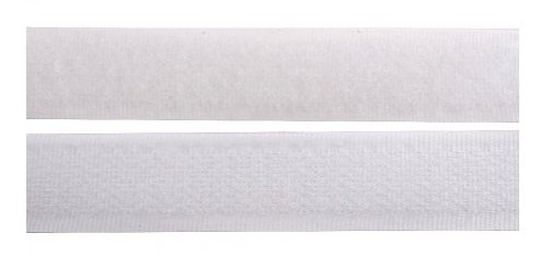 Klettverschluss Klettband Haken und Flauschband zum Aufnähen Nähen Weiß - 2m 50mm 