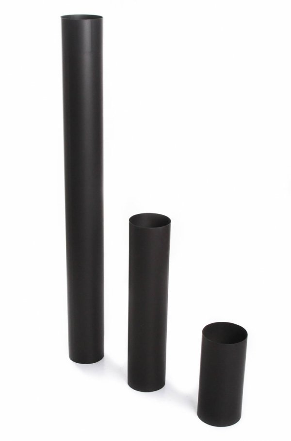 Ofenrohr FAL Rauchrohr Kaminrohr 0,6mm Schwarz feueraluminiert - 50cm 120 mm