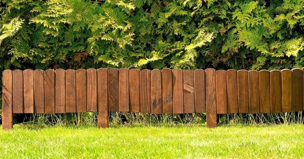 Rollborder Steckzaun Beeteinfassung Rasenkanten 200cm Holz Gartenzaun 40cm Natur