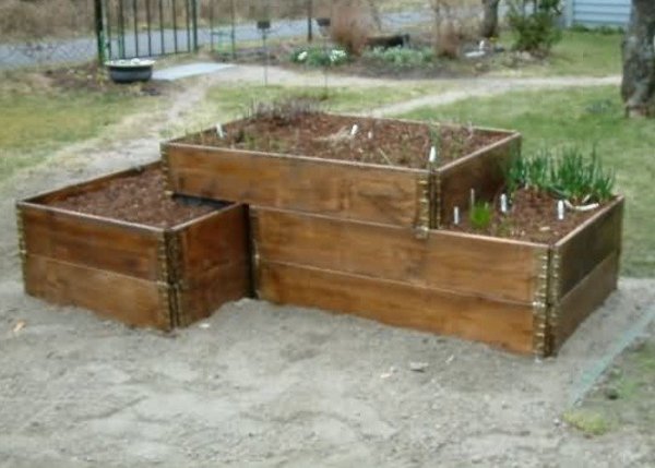 3x Palettenrahmen Aufsatzrahmen Hochbeet 120x80cm natur
