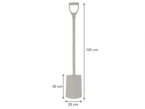 Gartenspaten Rundblatt Metallstiel Feldspaten Rund Schaufel Grabspaten 120cm Spaten