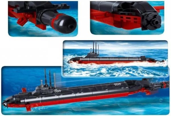 Klemmbausteine Spielbausteine Spielset Militär Schiff Bausatz Kriegsschiff - U-Boot Bausteine G068865