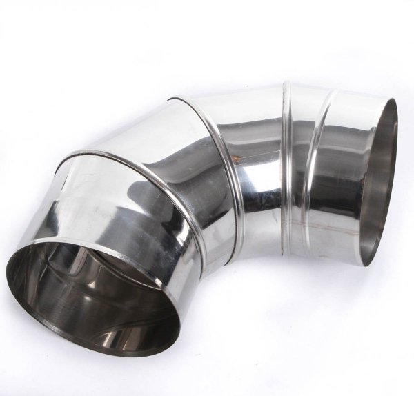 Edelstahl Ofenknie Bogen 0-90° Knie 110mm