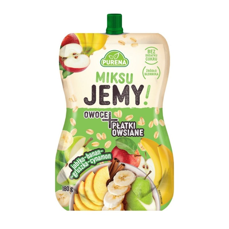 MiksuJEMY przekąska gruszka-banan + PŁATKI OWSIANE 180g