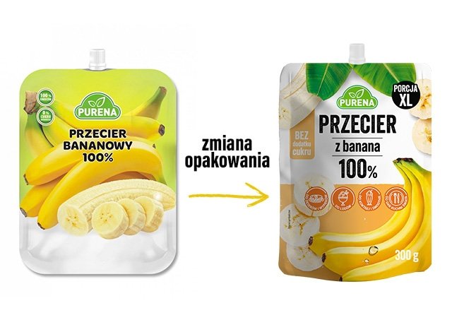 Przecier mus owocowy 100% bez cukru bananowy  300g