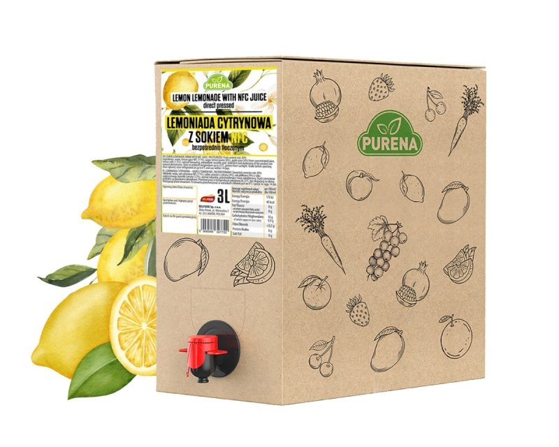 Lemoniada cytrynowa z sokiem tłoczonym na zimno PREMIUM NFC 3l
