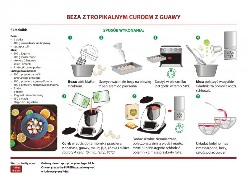 Przecier mus owocowy 100% bez cukru z guawy 300g x 10sztuk