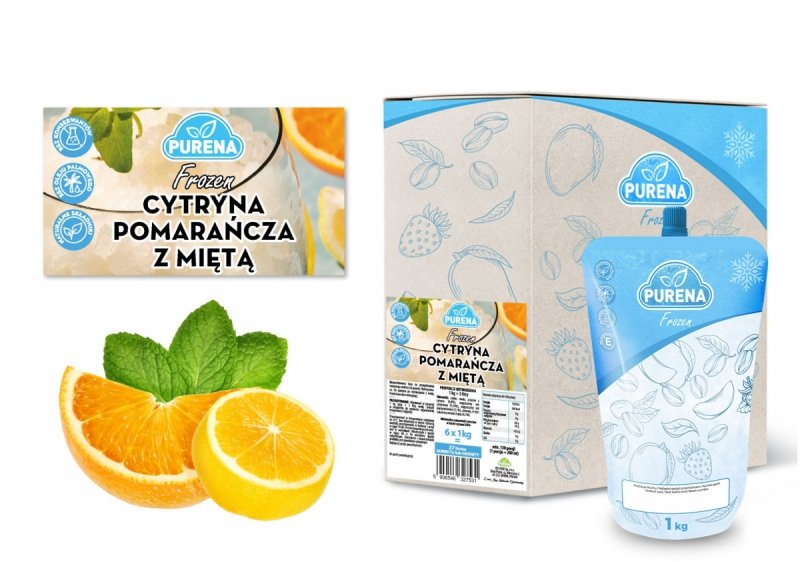Sorbet, granita, lody włoskie - baza CYTRYNA-POMARAŃCZA Z MIĘTĄ 1kg