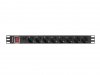 Lanberg Listwa zasilająca rack PDU 19 cali 1U 16A 8X 230V PL 2m czarna