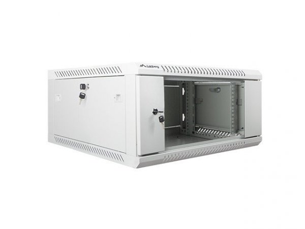 Lanberg Szafa instalacyjna wisząca 19'' 4U 600X600mm szara (drzwi        szklane)
