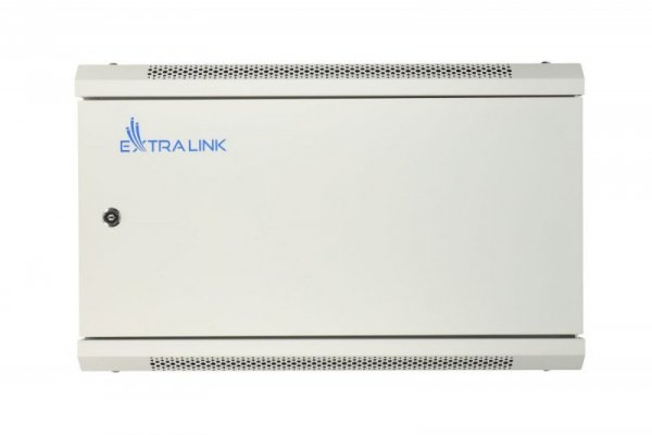 Extralink Szafka wisząca rack 6U 600x600 szara metalowe drzwi