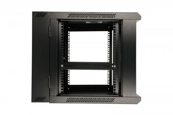 Extralink Szafka wisząca rack 12U 600x600 czarna dwusekcyjna