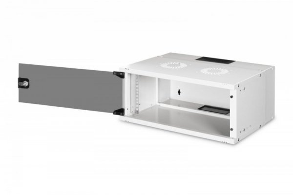 Digitus Szafa sieciowa wisząca 19&quot; 4U, SOHO PRO 240 x 540 x 400 mm, nośność 60kg, drzwi szyba, niezłożona, Szara