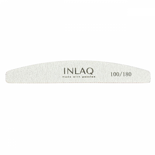 INLAQ Pilnik do Paznokci 100/180 Półksiężyc Zebra Łódka