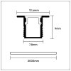 Profil Aluminiowy V-TAC 2mb Anodowany, Klosz Mleczny, Wpuszczany VT-8137