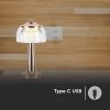 Lampka Biurkowa Nocna V-TAC 1W LED 26cm Ładowanie USB Ściemnianie Złota VT-1048 3000K-6000K 55lm