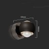 Oprawa Ścienna V-TAC 10W LED Kinkiet Góra Dół Czarna VT-7504 3000K 950lm