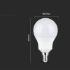 Żarówka LED V-TAC SAMSUNG CHIP 8,5W E14 Kulka VT-269 6500K 806lm 5 Lat Gwarancji