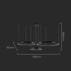 Oprawa Zwieszana V-TAC 57W LED Czarna VT-7824 4000K 6840lm