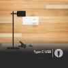 Lampka Biurkowa V-TAC 4w1 35cm Kinkiet Klips Latarka 3W LED CCT Czarna VT-10115 3000K-6000K 300lm